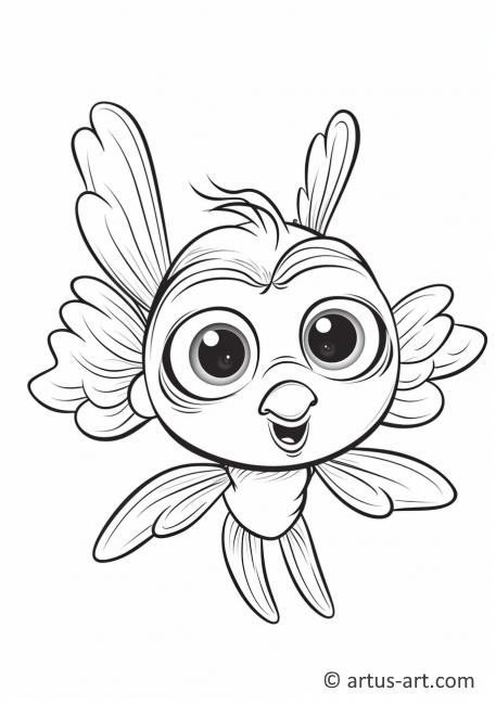 Flying fish Coloring Page